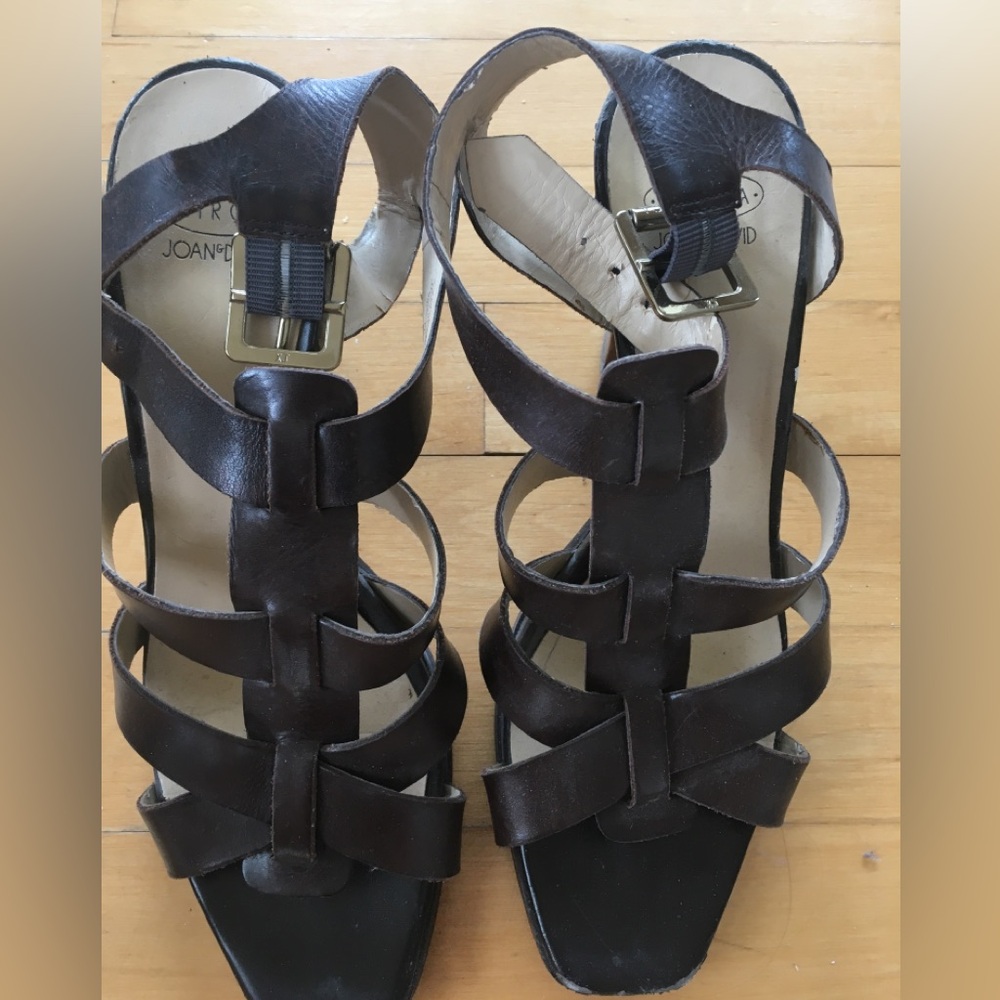 Circa Joan & David “Djtakeall” chunky heel strap sandal - dark brown